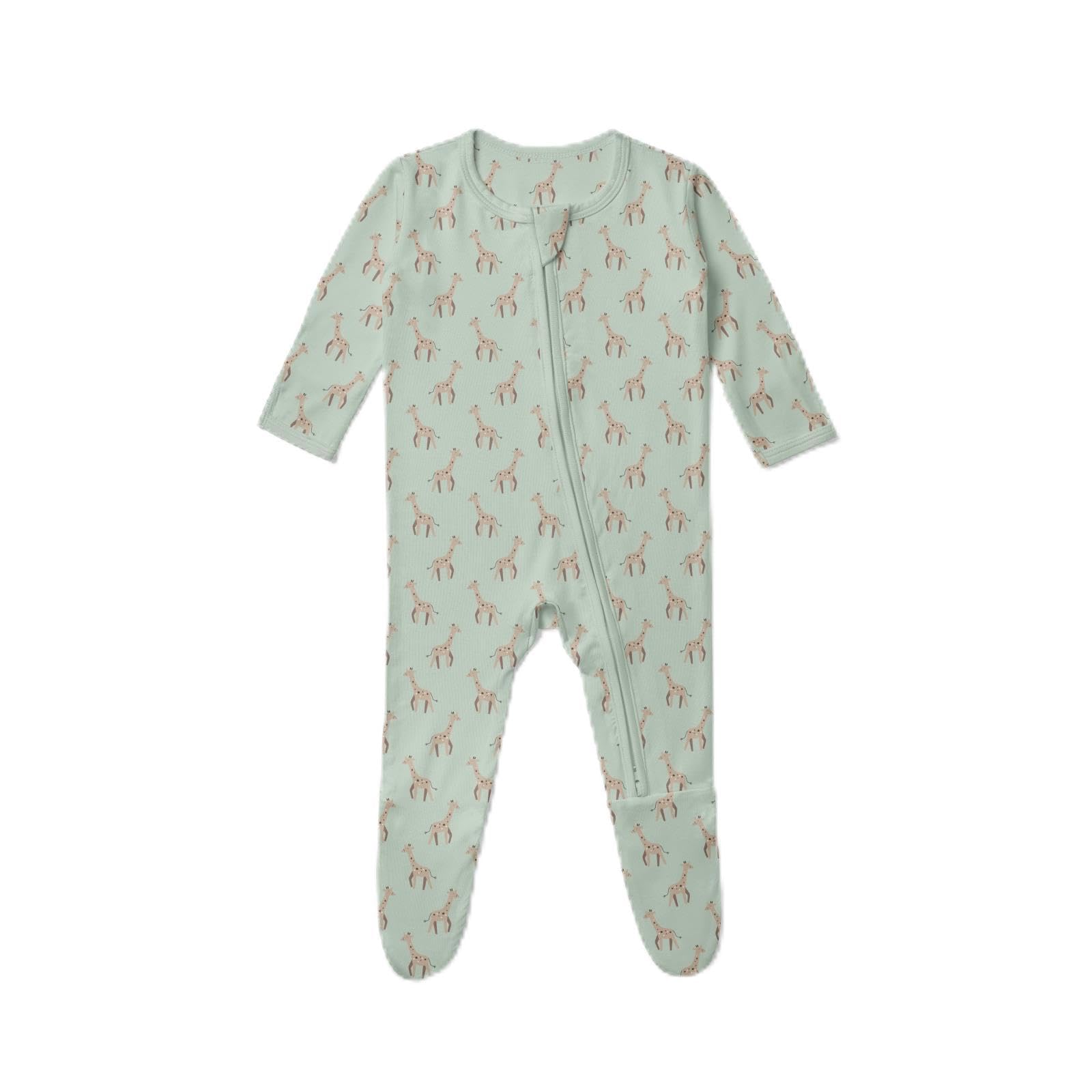 KicKee Baby &amp; Toddler Zipper Footie – Ultra-Soft Viscose from Bamboo Pajamas with Flip Paws &amp; Grips