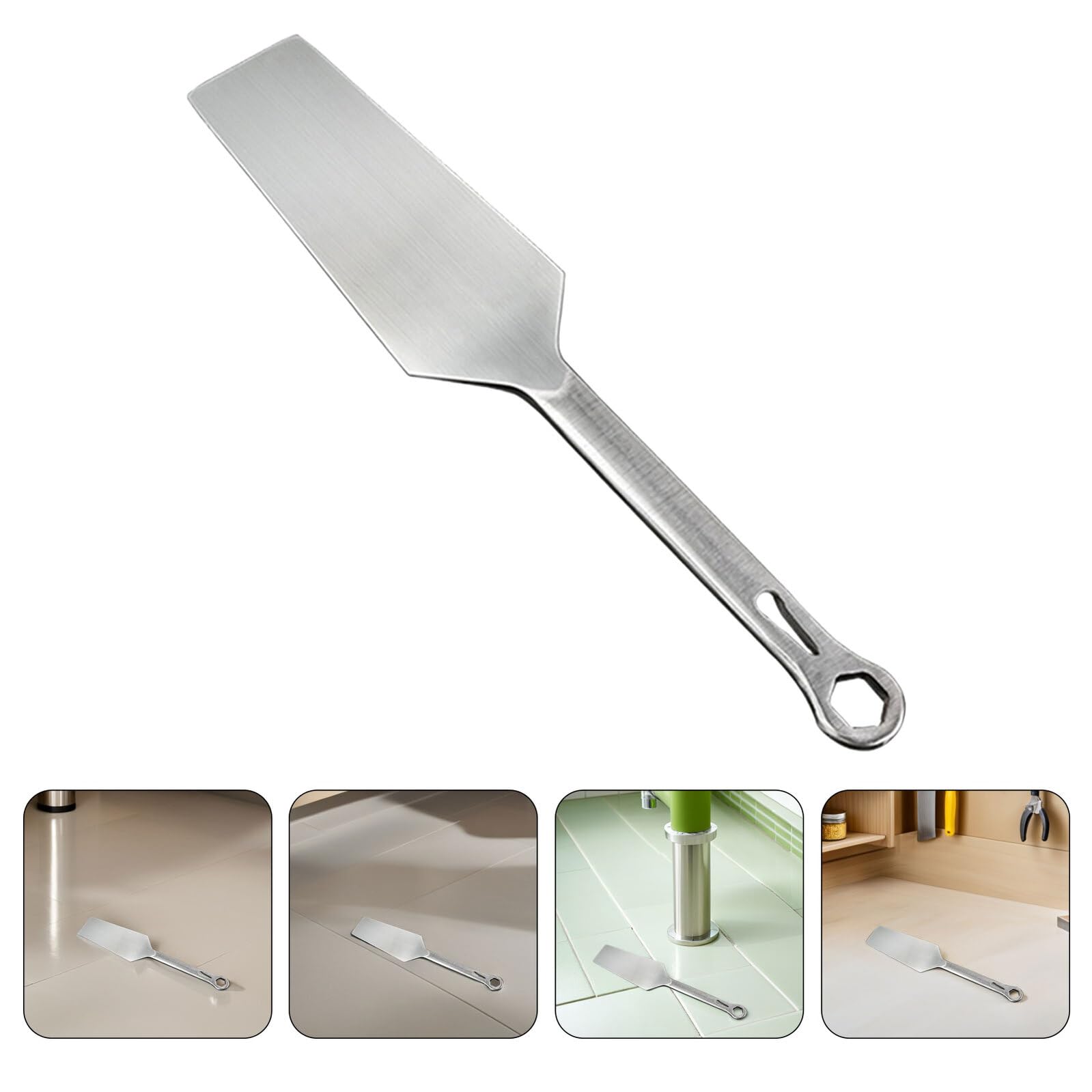 SEWACC Herramienta de Acero Inoxidable para Albañilería y Enlucido Llana Doble Cara para Acabado de Cemento y Concreto Uso Profesional Reparación y Colocación de Azulejos