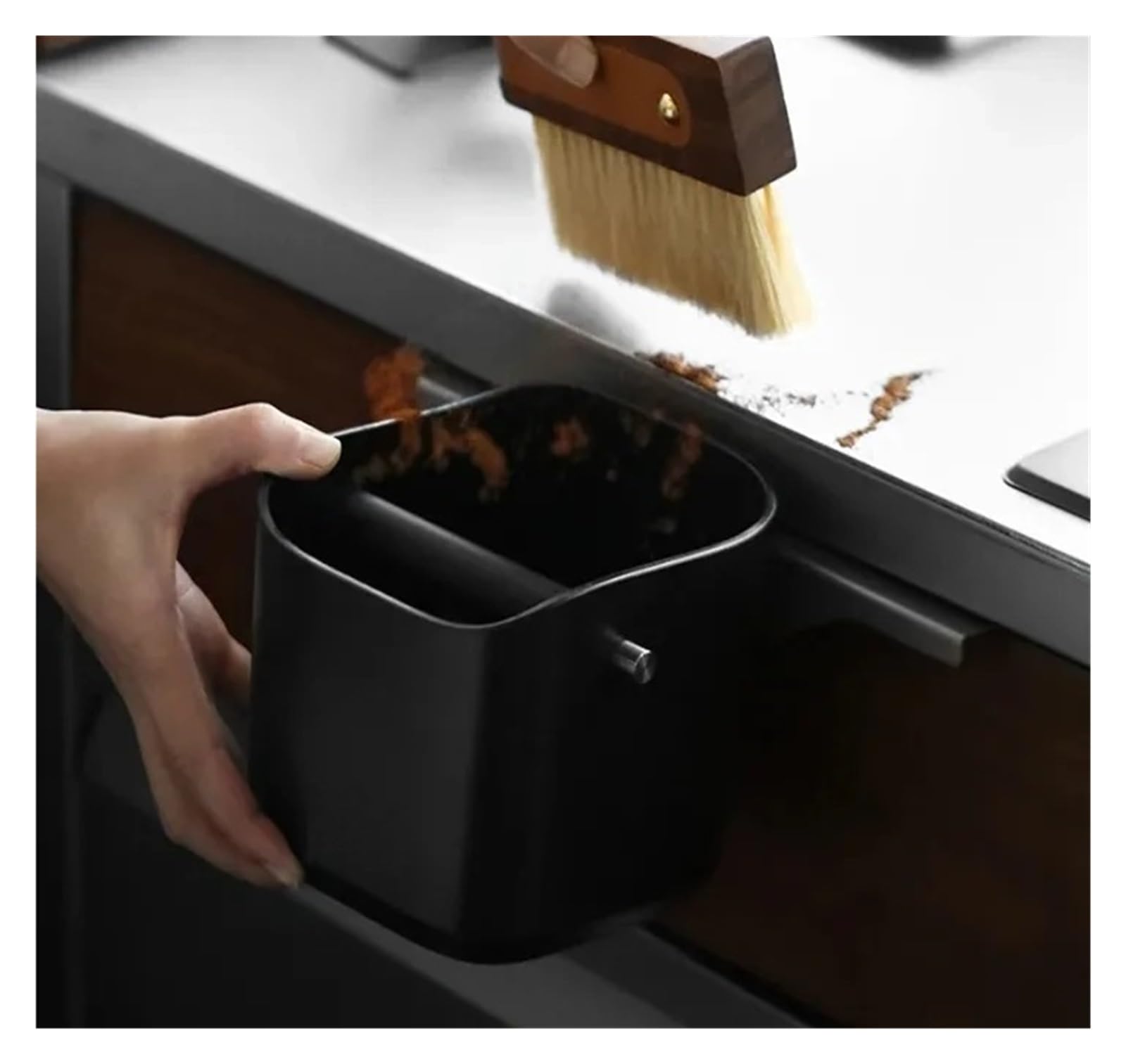 Almohadillas Antideslizantes for Caja De Café Cuadrada De 1,2 L Con Barra Extraíble, Accesorios Profesionales for Baristas En El Hogar, Versátiles(White 1.2L)
