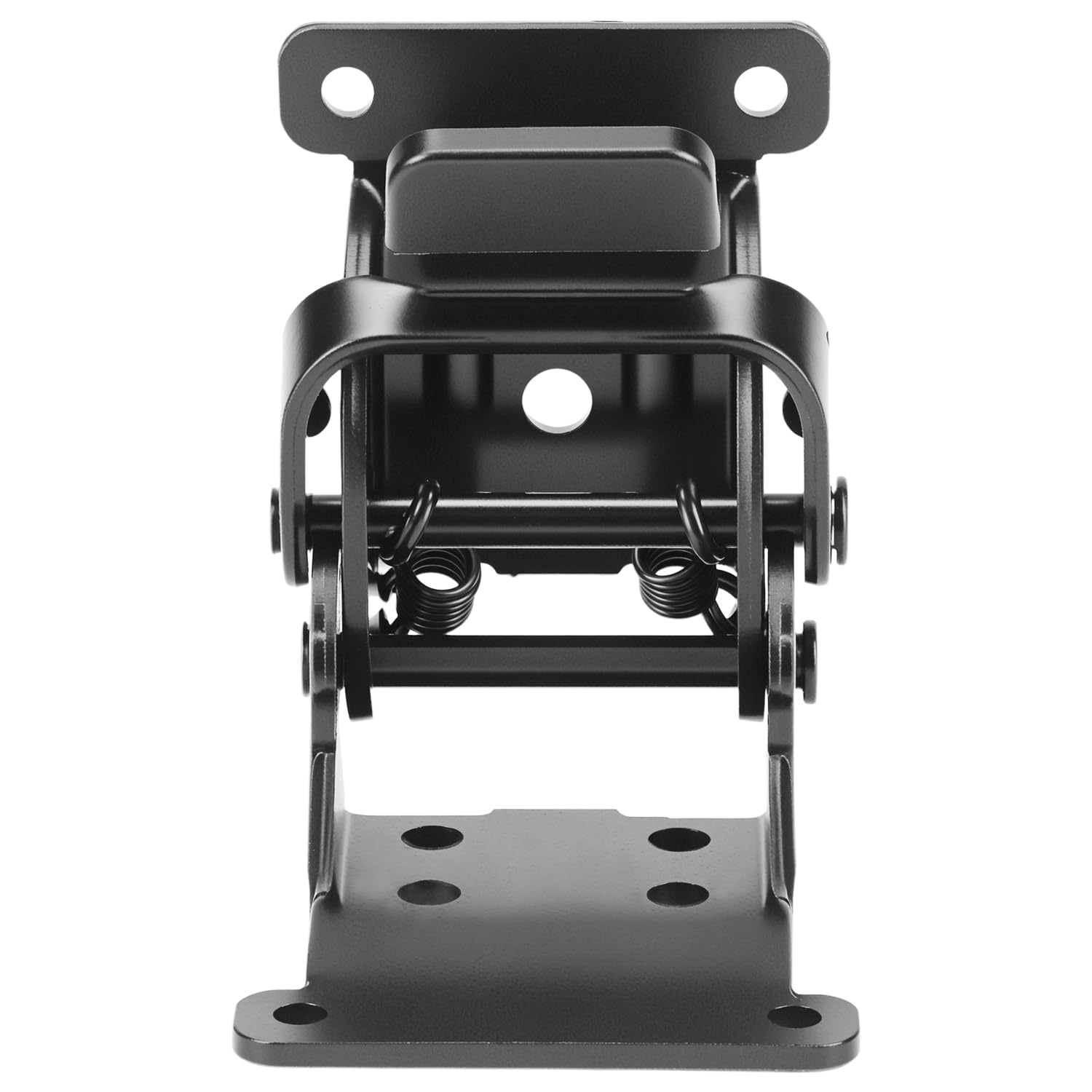 QWORK® 4 Pezzi Staffe per Tavoli Pieghevoli, Cerniera Autobloccante in Acciaio Zincato con 40 Viti - Nero