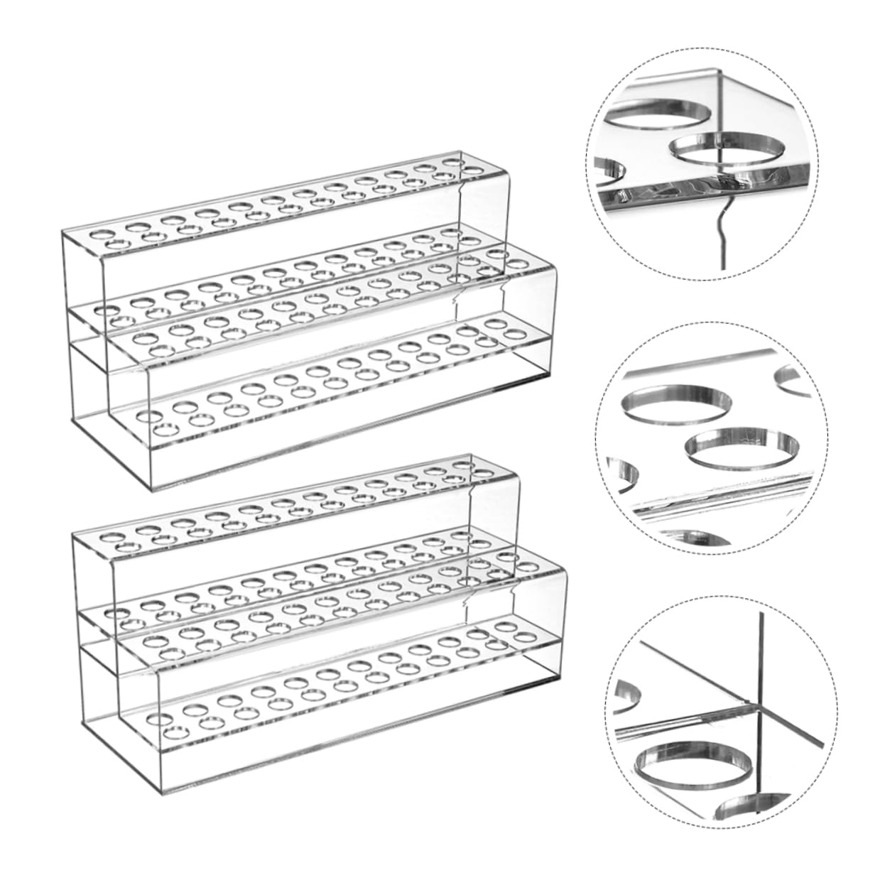 jojofuny 2pezzi Portapenne in Plastica Sfera Scomparti Organizzatore da Scrivania Trasparente per Penne Matite Pennarelli e Altri Oggetti di Uso Quotidiano