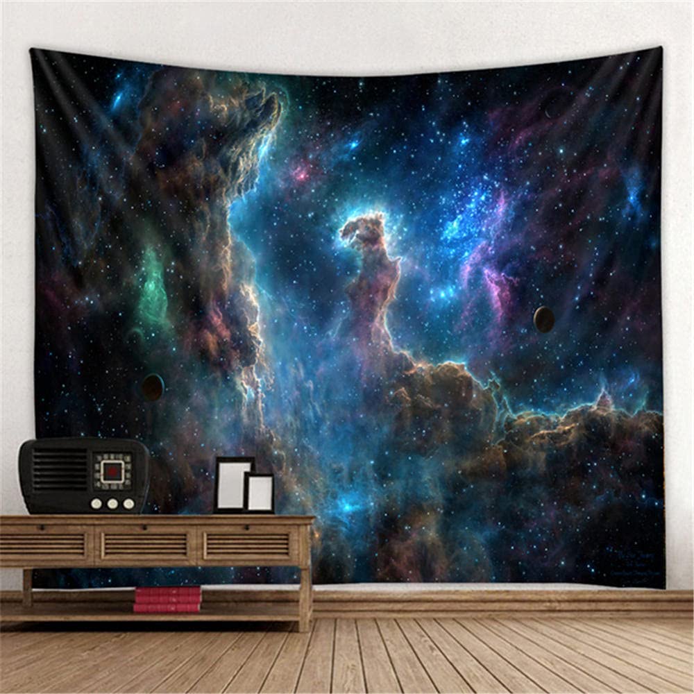 Tapestry Wall Hanging Starry nebula Trippy Hippie Novelty Wall Art Tapestries for Adults Print Polyester Fabric Tapestry Decor For Living Room Bedroom Dorm 230x270cm