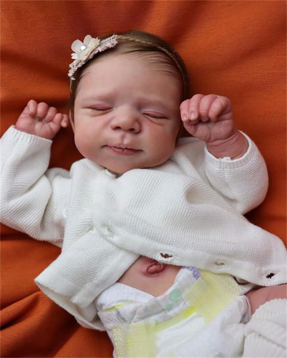 Anano Reborn Baby Doll Girl Pascale 18 inch Full Body Silicone
