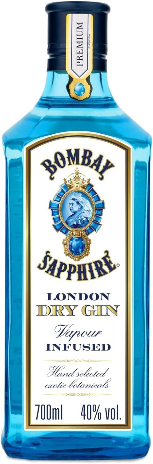 Bombay Sapphire London Dry Gin | 40% ABV | Perfect for coktails (Single Botte 70cl)
