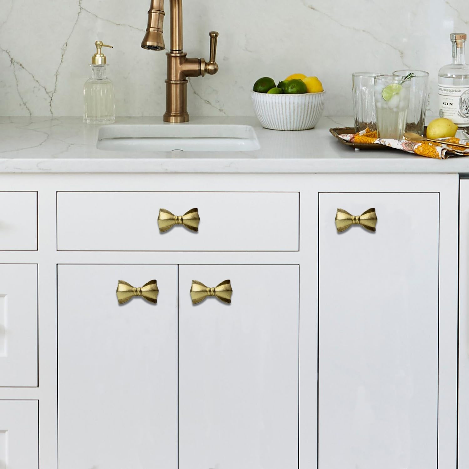 Perilla Home Set Of 6 Knobs For Cabinet & Drawers Mother Of Pearl Brass Knobs Decorative Vintage Knobs For Home Kitchen Cabinet Hardware Cupboard Door Dresser Wardrobe & Drawer Pulls (Design-3
