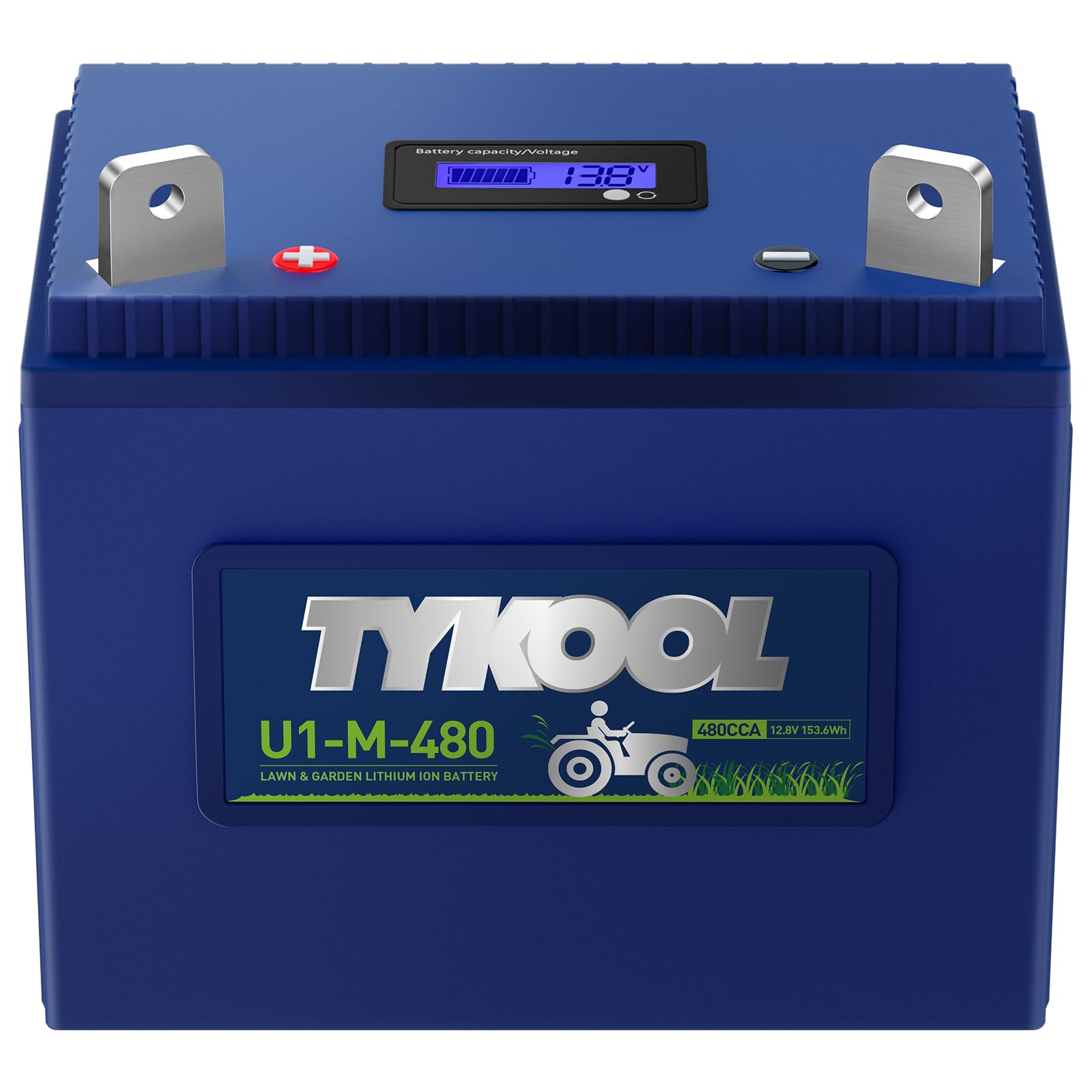 TYKOOL 480CCA, Group U1 Lithium LiFePO4 Lawn Mower Battery,Garden Tractor Battery, Fits for Ride on Lawn Tractor and Mower,Compatible with John Deere,Cub Cadet,Craftsman,Troy-Bilt Mower, and Generator