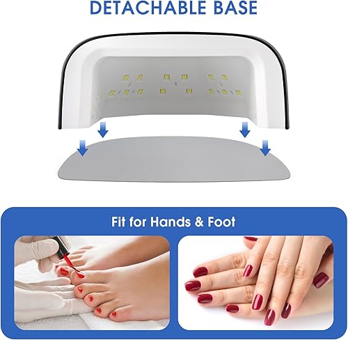 Miniatura 4 de Lámpara de uñas LED UV recargable, secadora de uñas inalámbrica de 60 W, luz LED de esmalte de gel con pantalla LCD, sensor automático y 4 ajustes