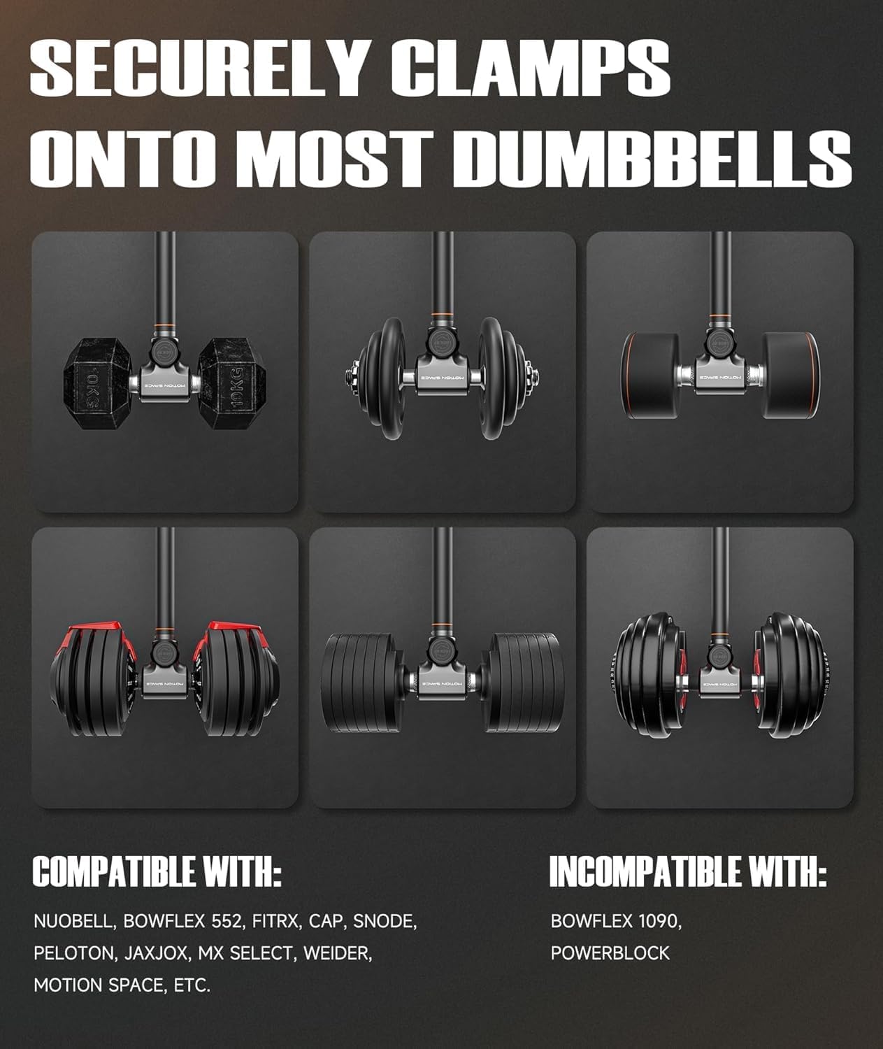 Flexible Dumbbell Converter - 260 LBS Weight Capacity Adjustable Alloy Steel Bar丨Convert Dumbbells to Barbell, Enhanced Compatibility for Wide Range of Dumbbells for Home Weight Lifting