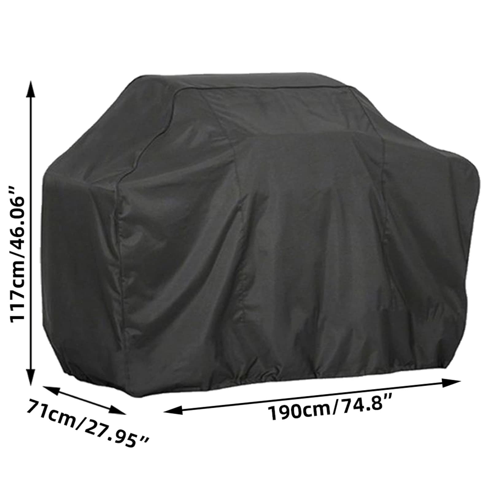 IWBR Pokrywa grilla wodoodporna osłona na grilla Anti Sun Rain osłona na grilla dla Weber okrągły prostokąt akcesoria do grilla (Color : Square 190x71x117cm)