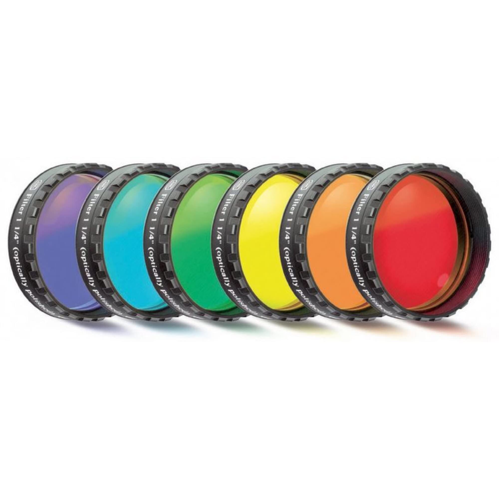 Baader Planetarium Jeu de filtres 1,25" 6 Couleurs, Poli Miroir Plan