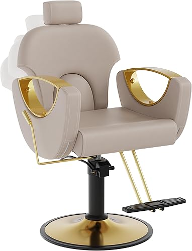 Silla de peluquería, Silla reclinable de peluquería, Silla giratoria de 360 grados, sillas de champú hidráulicas de altura ajustable, Equipo de spa