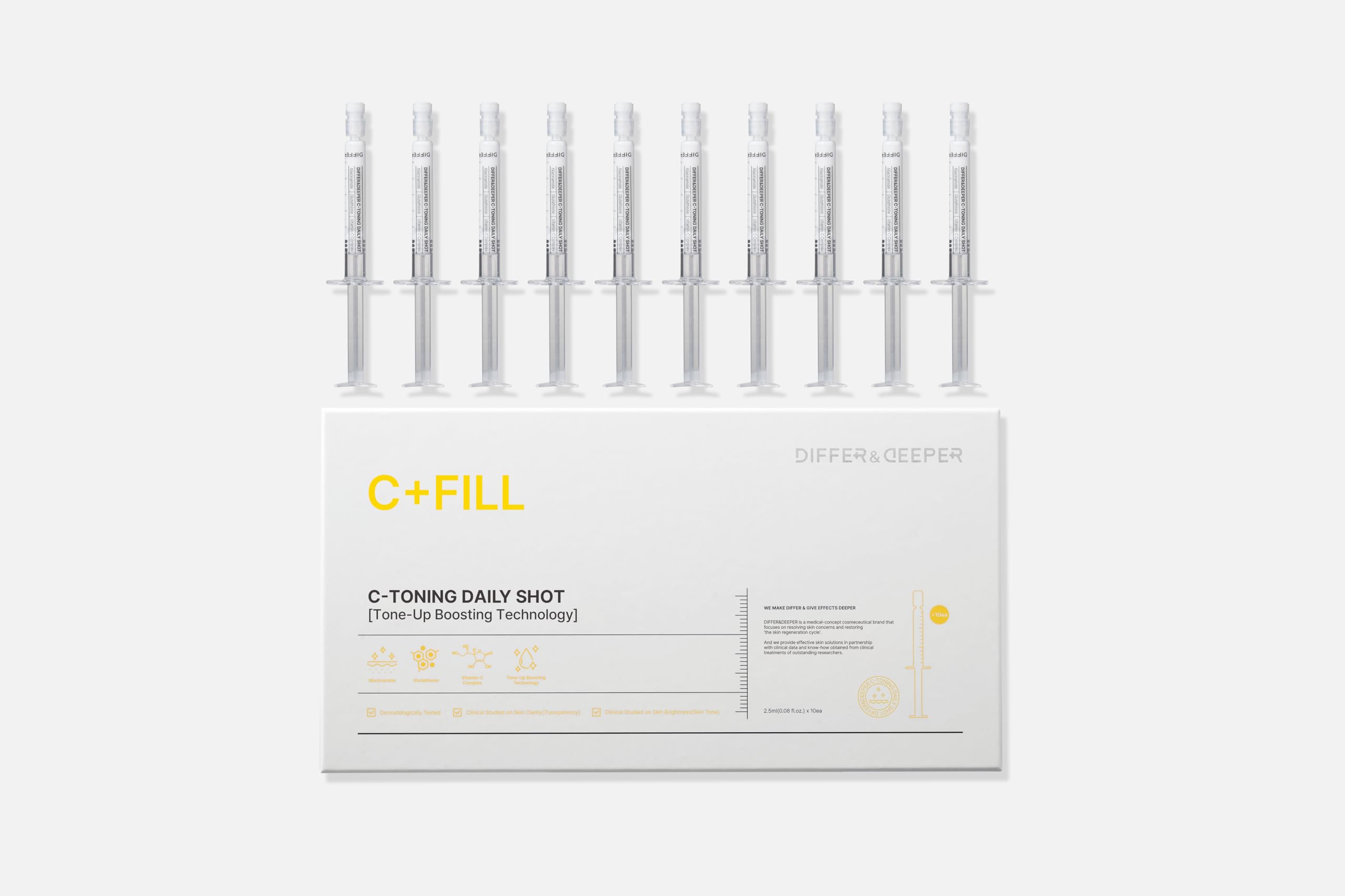 daily dose of glow glutathione Amazon.com: Differ & Deeper C-Toning Daily Shot Glow Ampoule – Glutathione, Niacinamide & Vitamin C Complex – Tone-Evening Hydrating Serum – 10EA Single-Dose Ampoules (0.085 fl oz each) : Beauty & Personal