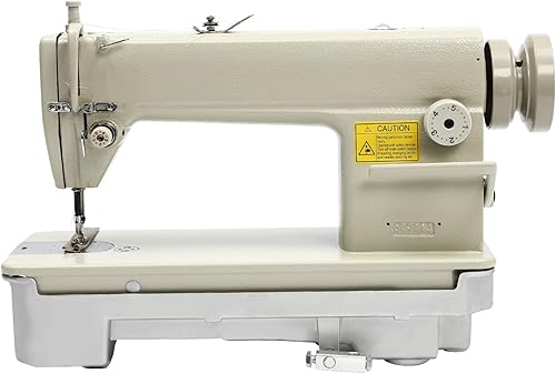 Guaopom DDL-6150-H Máquina de coser industrial de puntada recta, máquina de coser resistente, mesa K.D y servomotor DIY fácil de usar y puntada