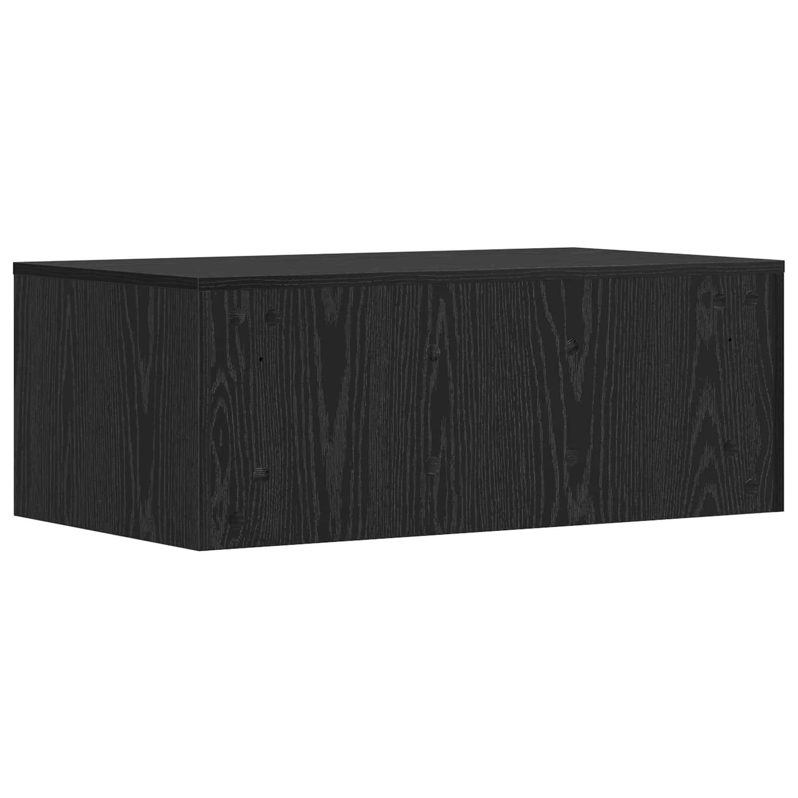 Stolik ścienny czarny o wyglądzie dębu, 80 x 45 x 30 cm, materiał drewnopochodny, oszczędność miejsca, biurko do domu, biura, gabinetu z nowoczesną, łatwą w pielęgnacji powierzchnią