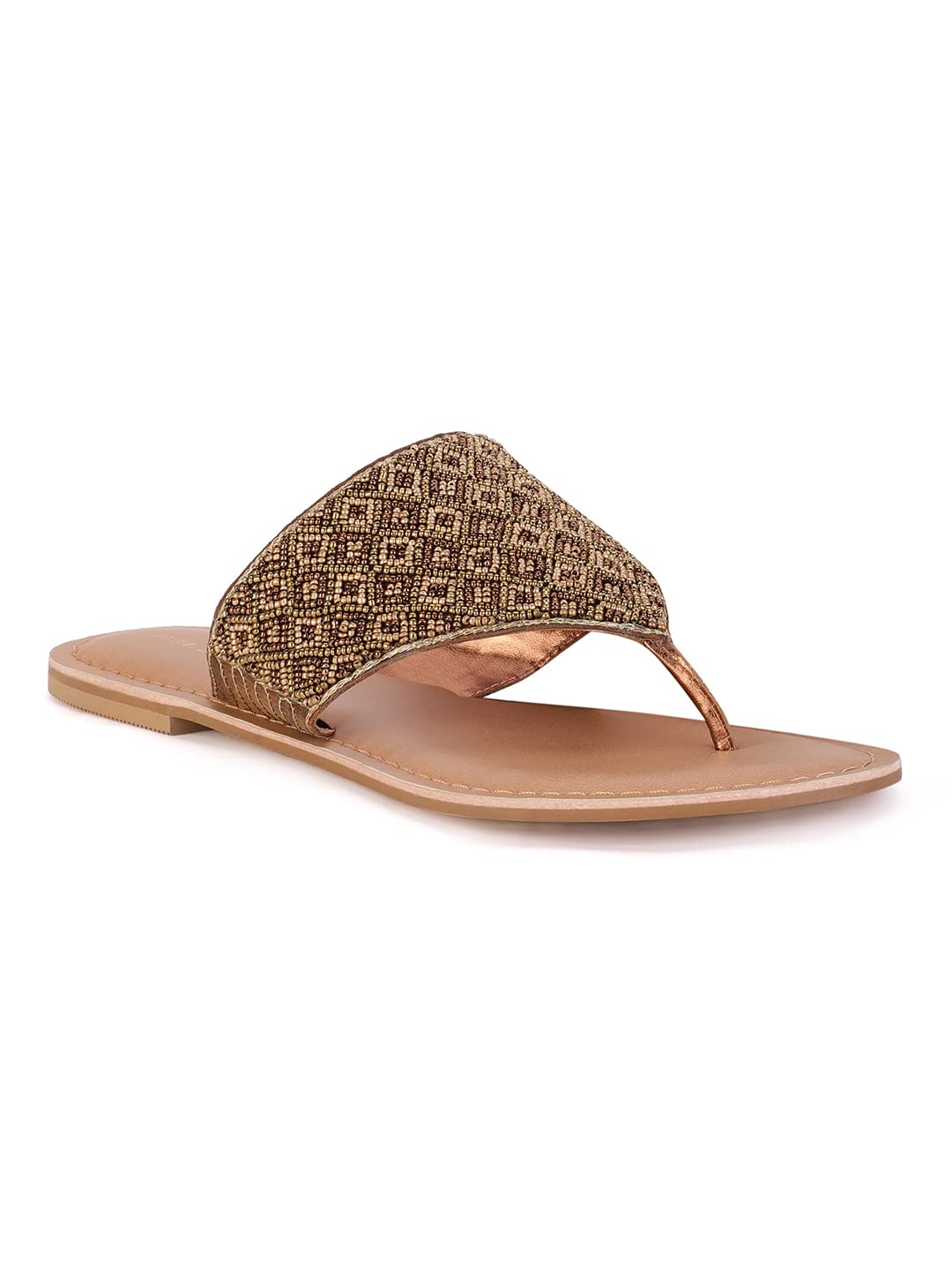 Marie Claire VERA TH Tan Festive Slipon Flip Flop Thong Slipper Thong Slipper Flat & Low HH 0-25 MM For Women UK Size- 5 (B09W5WY1SV) Amazon Price History, Amazon Price Tracker