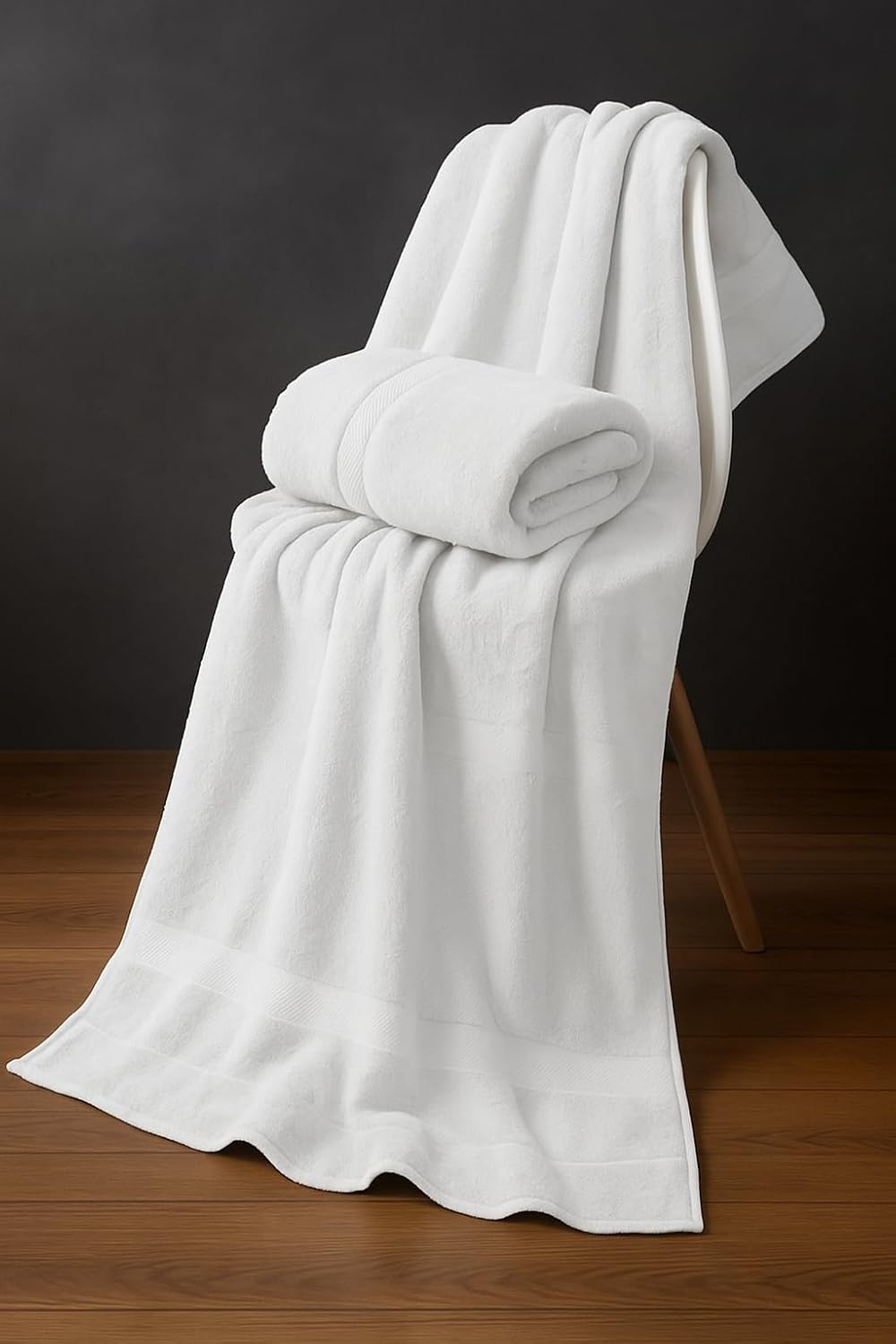 100% Cotton Bath Towel Set – Ultra Soft & Absorbent, Quick Drying, Hotel & Spa Quality, 70x140 cm – Luxury Bathroom Towels – 4 Pcses (Gray)