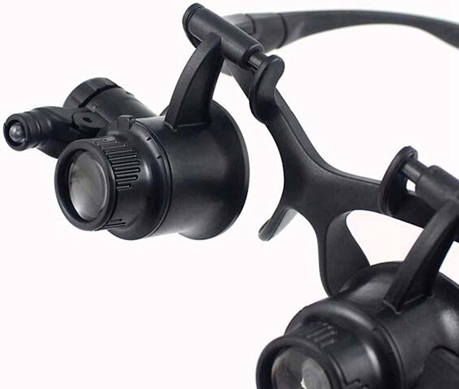 Lupa De Doble Aumento 5X 15X 20X 25X con Cabezal, Lupa con Diadema, Lupa Iluminada con Luz Led para Reparación De Relojes, Joyero, Lupa Marri