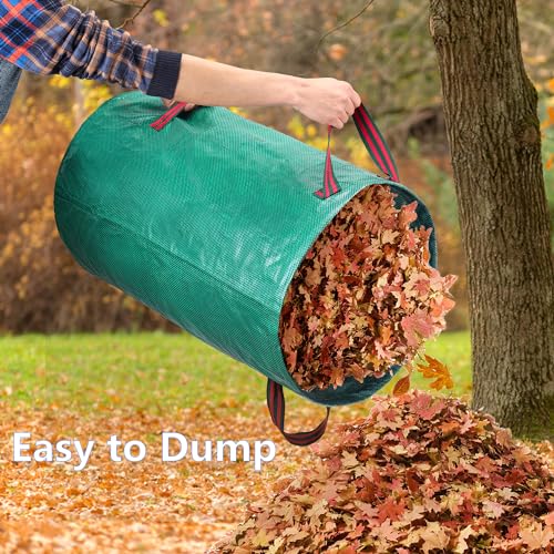 Heavy Duty Garden Waste Bags, 500 Litre Large Garden Bag with Handles, Reusable Builders Bags Refuse Rubbish Bag, Waterproof Garden Green Waste Sack for Plant Leaf Trash Debris 5 Heavy Duty Garden Waste Bags, 500 Litre Large Garden Bag with Handles, Reusable Builders Bags Refuse Rubbish Bag, Waterproof Garden Green Waste Sack for Plant Leaf Trash Debris - Image 5