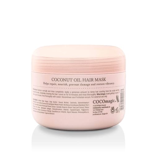 Miniatura 2 de Cocomagic Mascarilla capilar de aceite de coco, repara daños, evita el encrespamiento, restaura y añade brillo, rica en proteínas y extra
