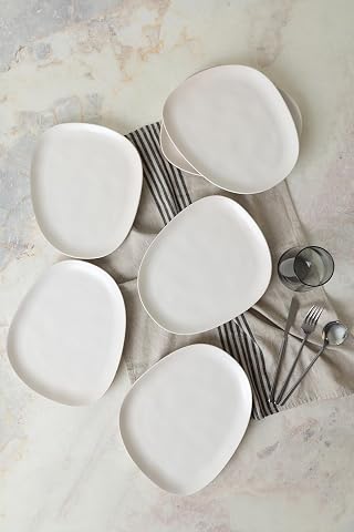 Keramika Mat Beyaz Tetra Servis Tabağı 30 Cm 6 Adet