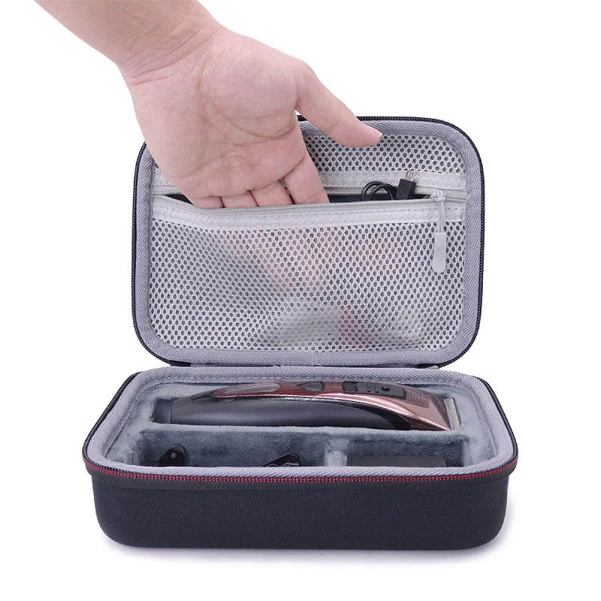 Organizer Spazio Compatta Custodia in Rasoio e Resistente Eva Portatile Nero Protezione Accessori da Viaggio