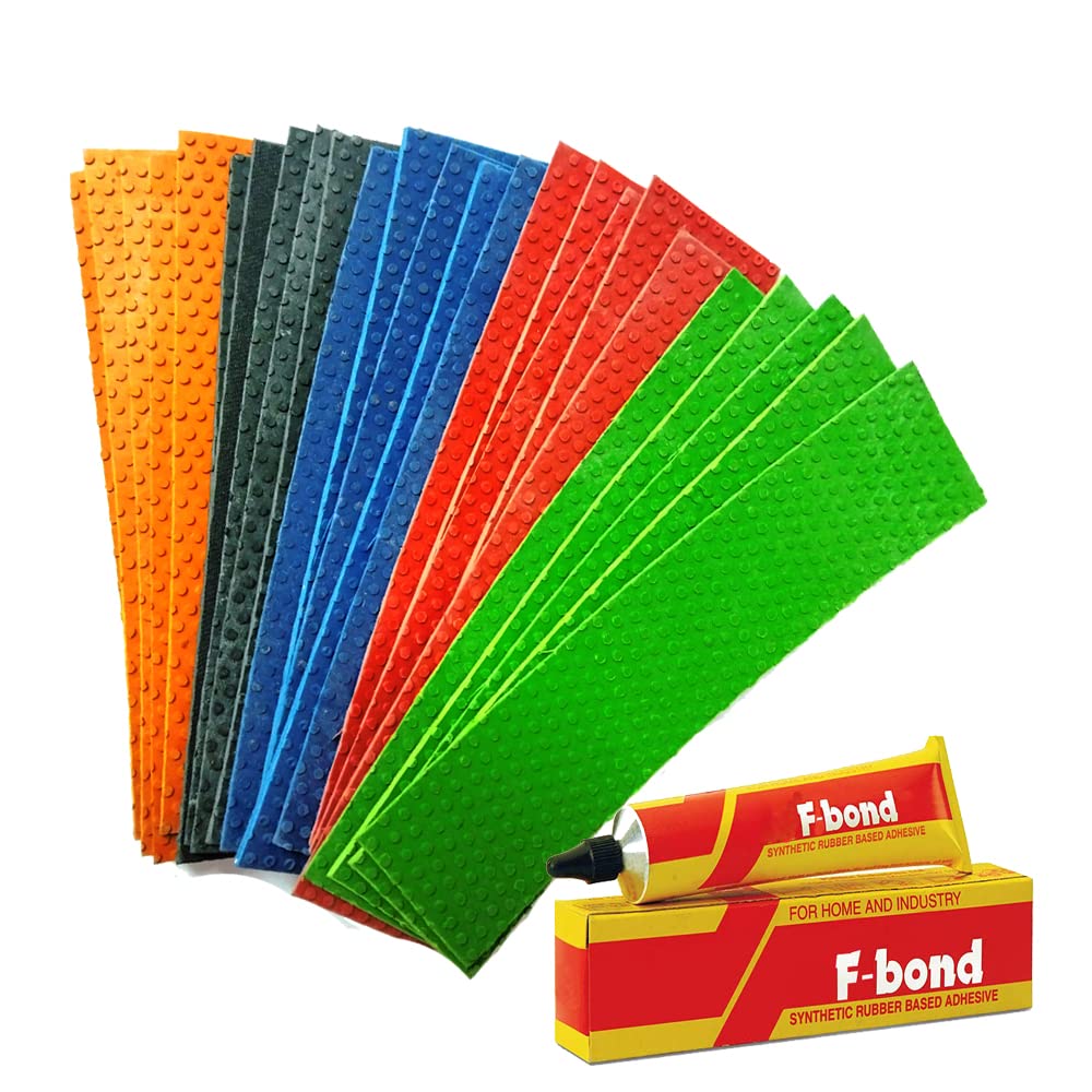 Fit City Care IndiaRubber Cricket Bat Toe Guard (Assorted Colours, Full Size) - Pack of 5