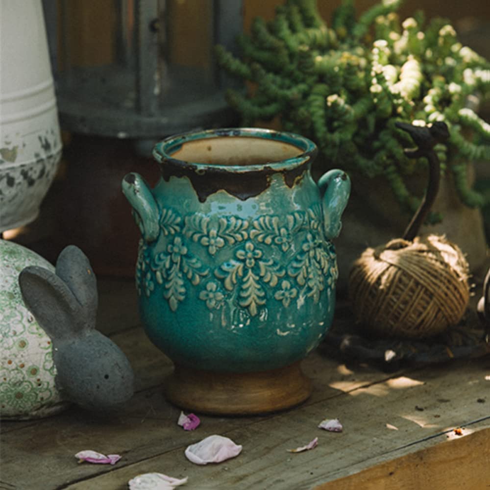 Amazon.com: ZXKYZR8 Victorian Ceramics Planters Glazed Clay