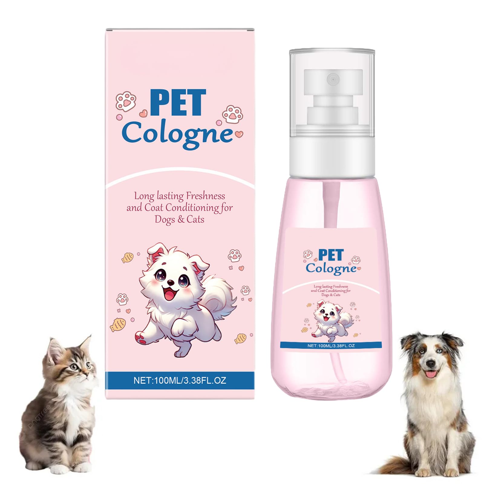 Comioke Hundeparfüm, Parfüm für Hunde & Katzen, Hundeparfüm Spray, Parfum für Hunde und Katzen, Langanhaltendes Deodorant - 100 ml