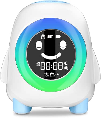 Cadrim Réveil Enfant, Réveil Matin Éducatif Enfant avec 2200mAh Rechargeable