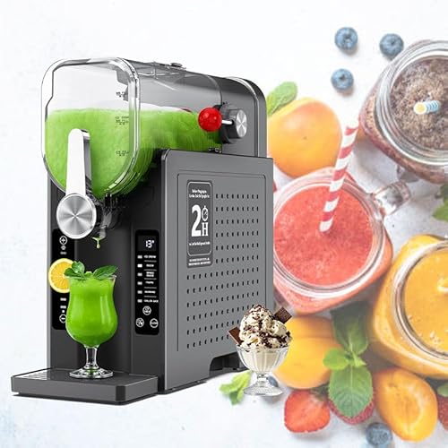 QUGURLID Slushie Machine,No Ice Needed All-in-One Slushy Maker for Home,Real-Time Temp Display,Auto-Clean,6 Preset,Frozens Margaritas, Cocktails