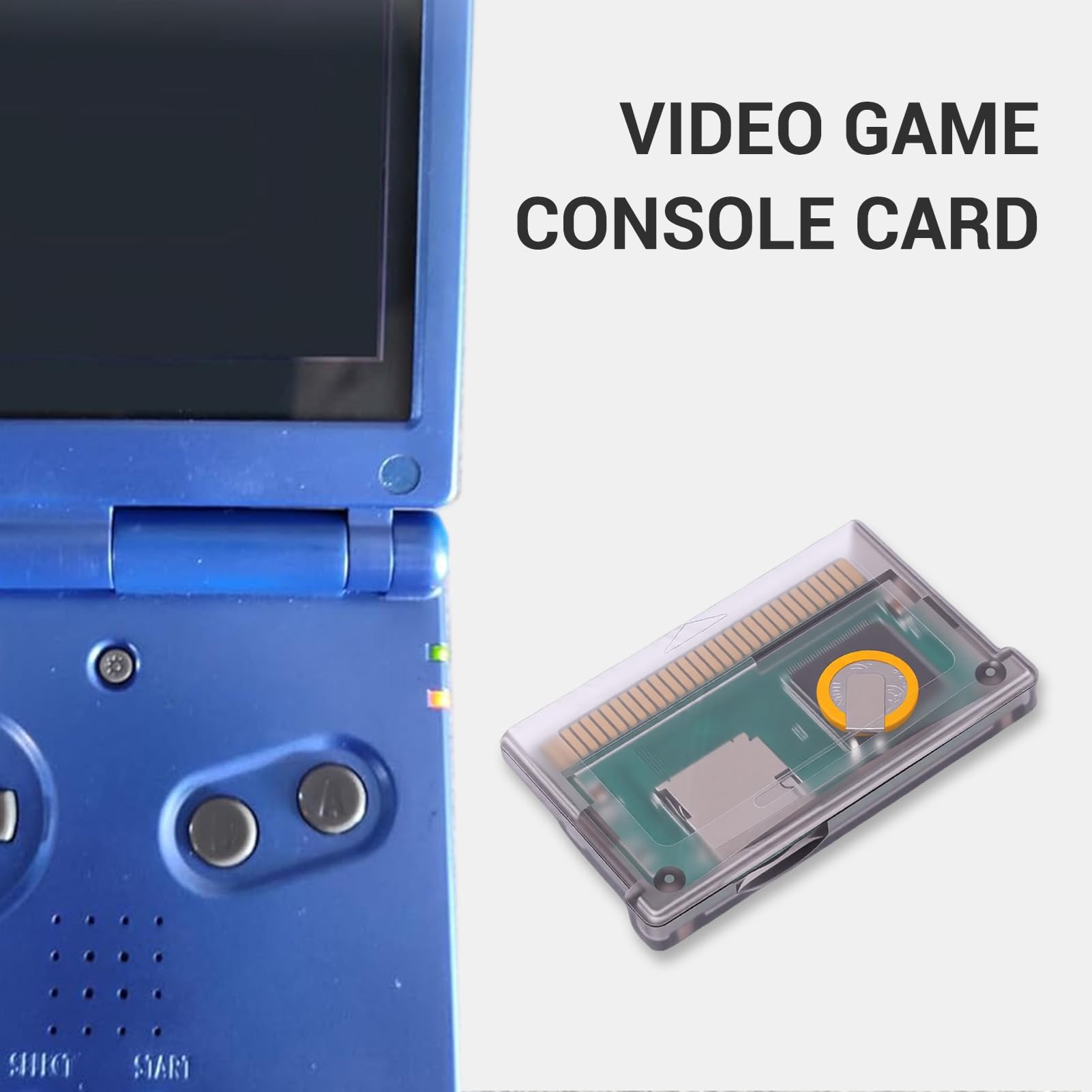 Cartucho Flash de Juego para GBA SP GBM NDS NDSL, Lector de Tarjetas SD Universal Tarjeta de Grabación para Gameboy Advance, Admite Memoria de Formato Fat de 2 GB (Negro)