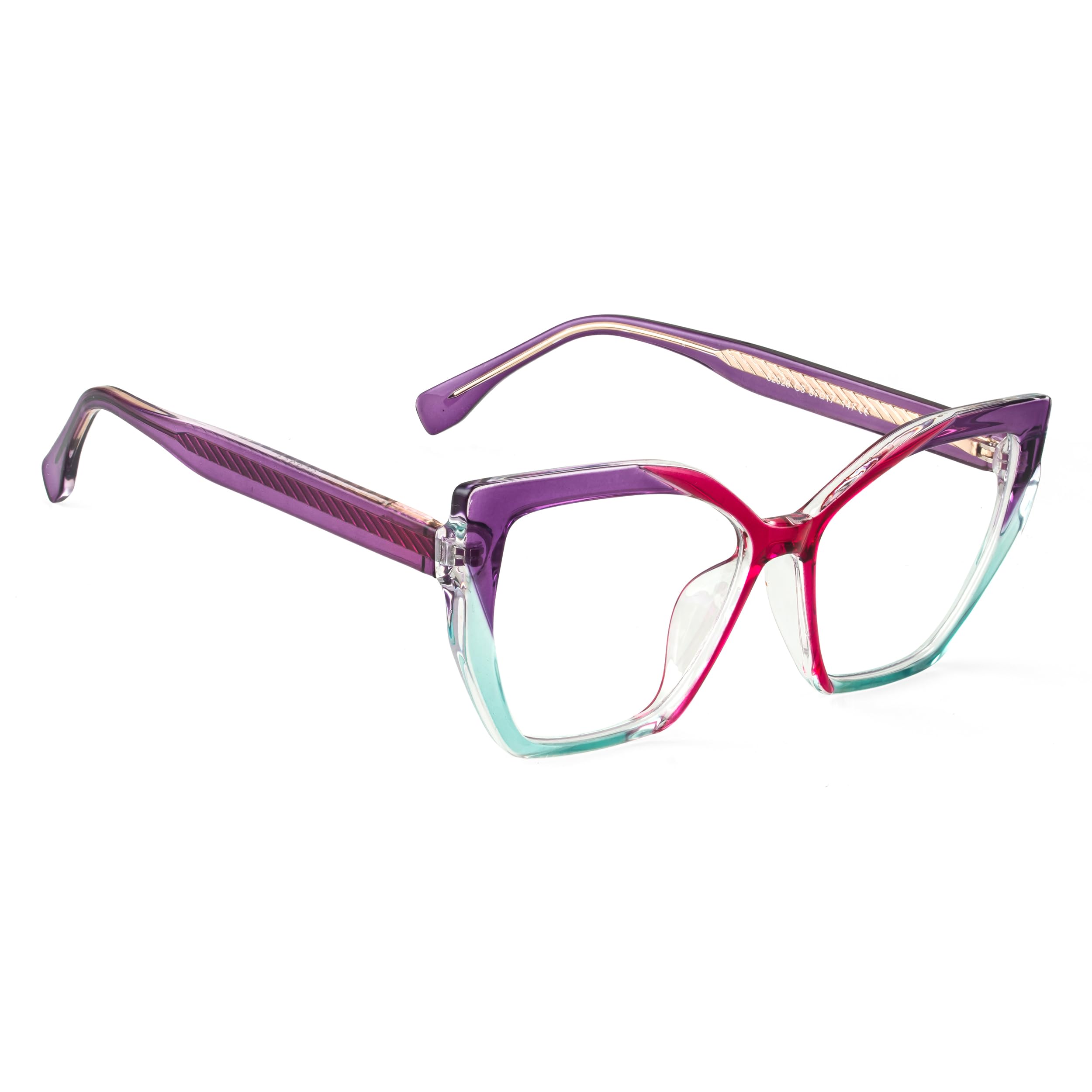 PERKEY Square Purple Pink Specs for Women | Blue Light Blocking | Computer Glasses | TR90 Metal Frame (B0CKJ3LMDV) Amazon Price History, Amazon Price Tracker