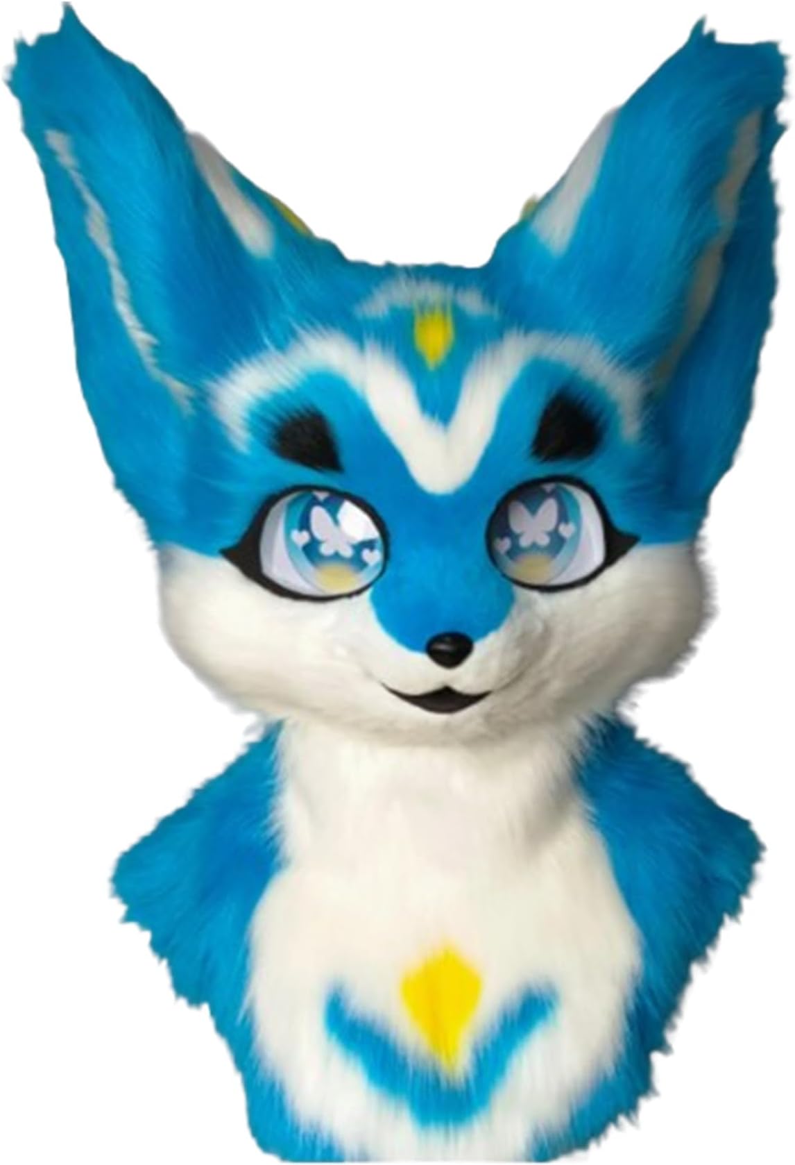 Fursuit Animal Mask, Lolita Halloween Costume Headgear Wearable Fluffy Warm Beast Head for Halloween Christmas Cosplay Party