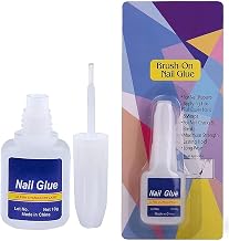 Extra Strong Brush on Nail Glue 10ml Quick Dry False Nail Glue with Brush Applicator for False Nails Tips Damaged Nails Nail Art Decoration Rhinestones Arts Crafts - Professional Salon & Home Use