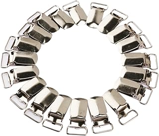 SHOWERORO 20 Pçs Clipes De Suspensório De Chupeta Clipes De Chupeta Clipes De Suspensório Para Chupeta De Metal Clipes De Suspensório Fivela Universal Criança