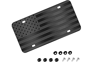 Elegant 3D Design American Flag Black Front Decorative Plate