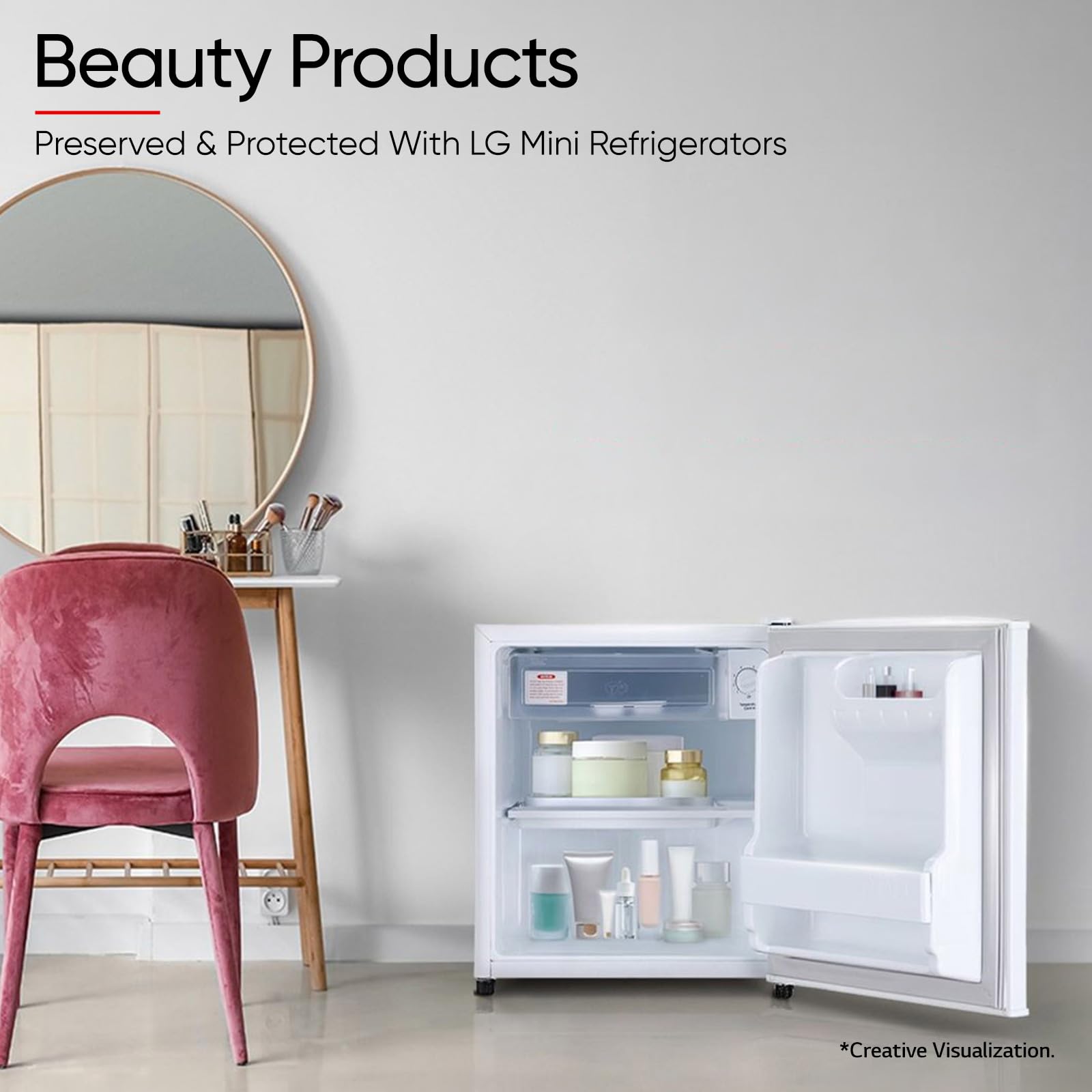 LG 43L Mini Bar Refrigerator - Super White -10