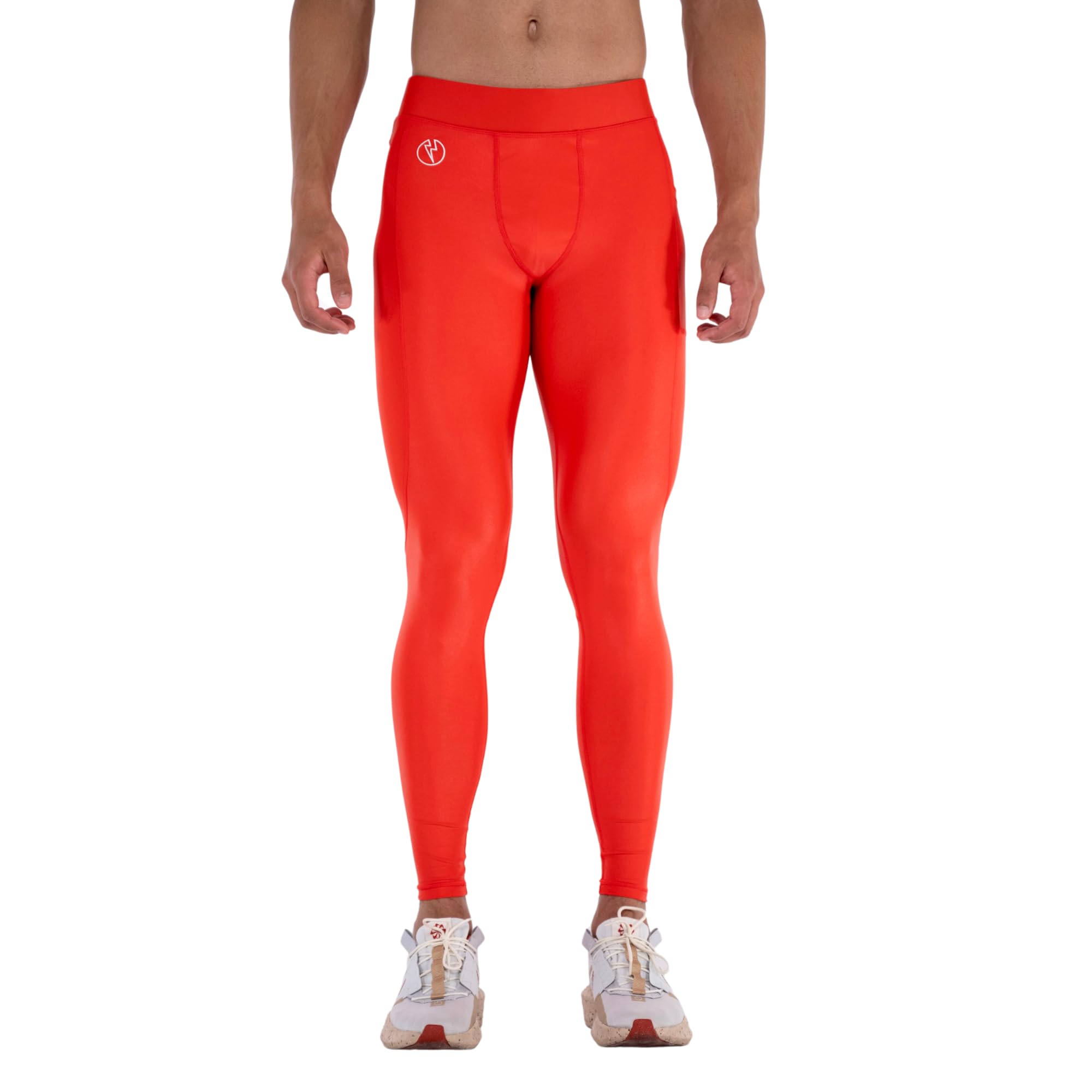 Kapow Meggings: Glänzende, Lange Herren Performance Leggings mit Kompression für Sport wie Fitness, Laufen, Basketball, Fußball, inklusive Taschen