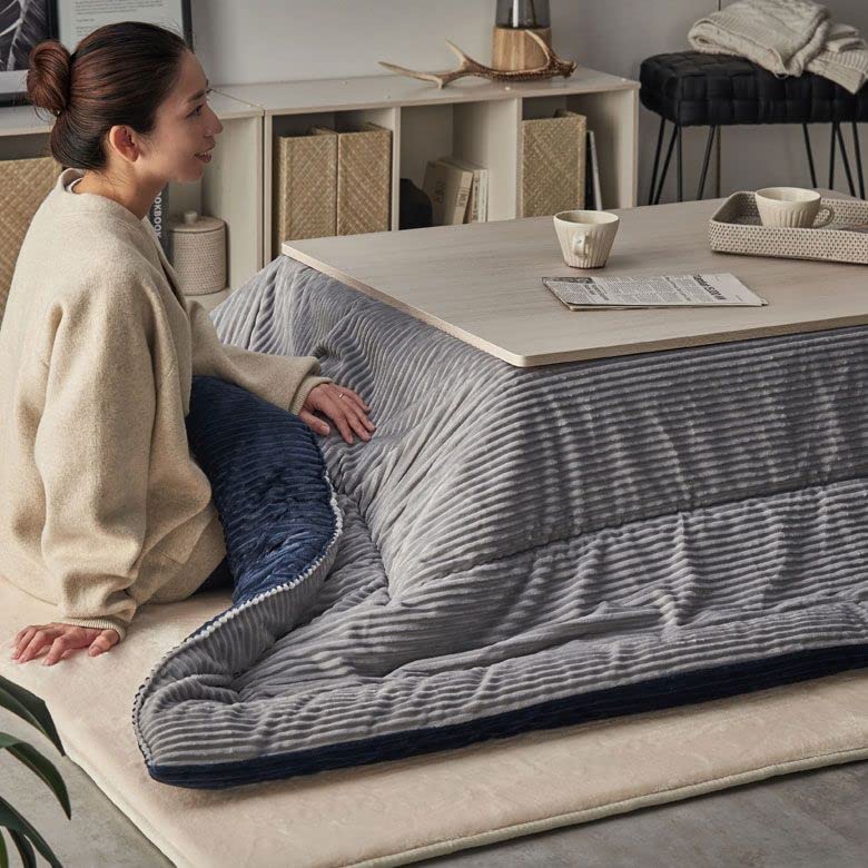 Amazon｜こたつ布団 正方形 190×190cm コーデュロイ 無地 リバーシブル