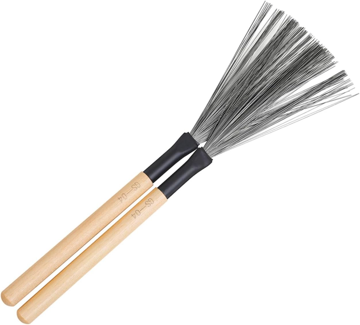 Levemolo 1Pair Wooden Handle Drum Brushes for Adults Drum Brush Durable and Easy to Use Percussion Instrument Accessories for Jazz and Rock
