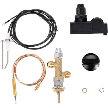 Hicello Low Pressure LPG Propane Gas Fireplace Fire Pit Flame Failure Safety Control Valve Kit with Igniter Assembly Fire Pit