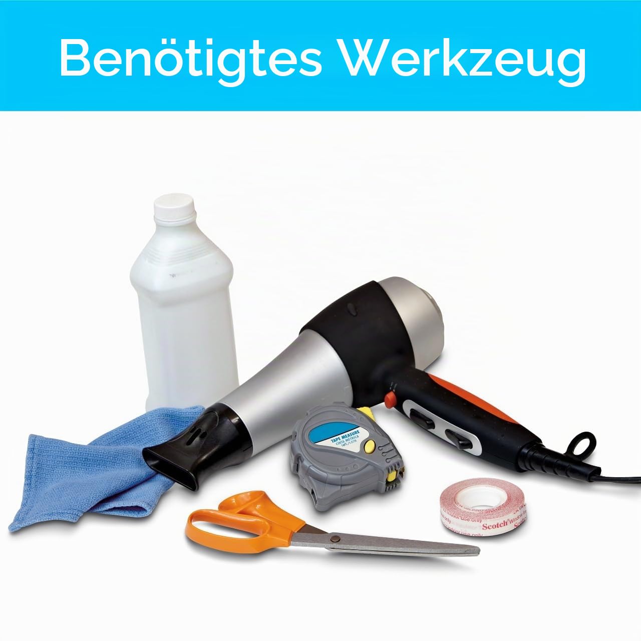 3M Innenfensterisolierung, Isolator-Kit für 5 Fenster, 0,9 m x 1,5 m, hält kalte Luft draußen und warme Luft hinein, inklusive Wärmeschrumpf-Fensterfolie und Scotch-Fensterfolien-Montageband (2141W-6)