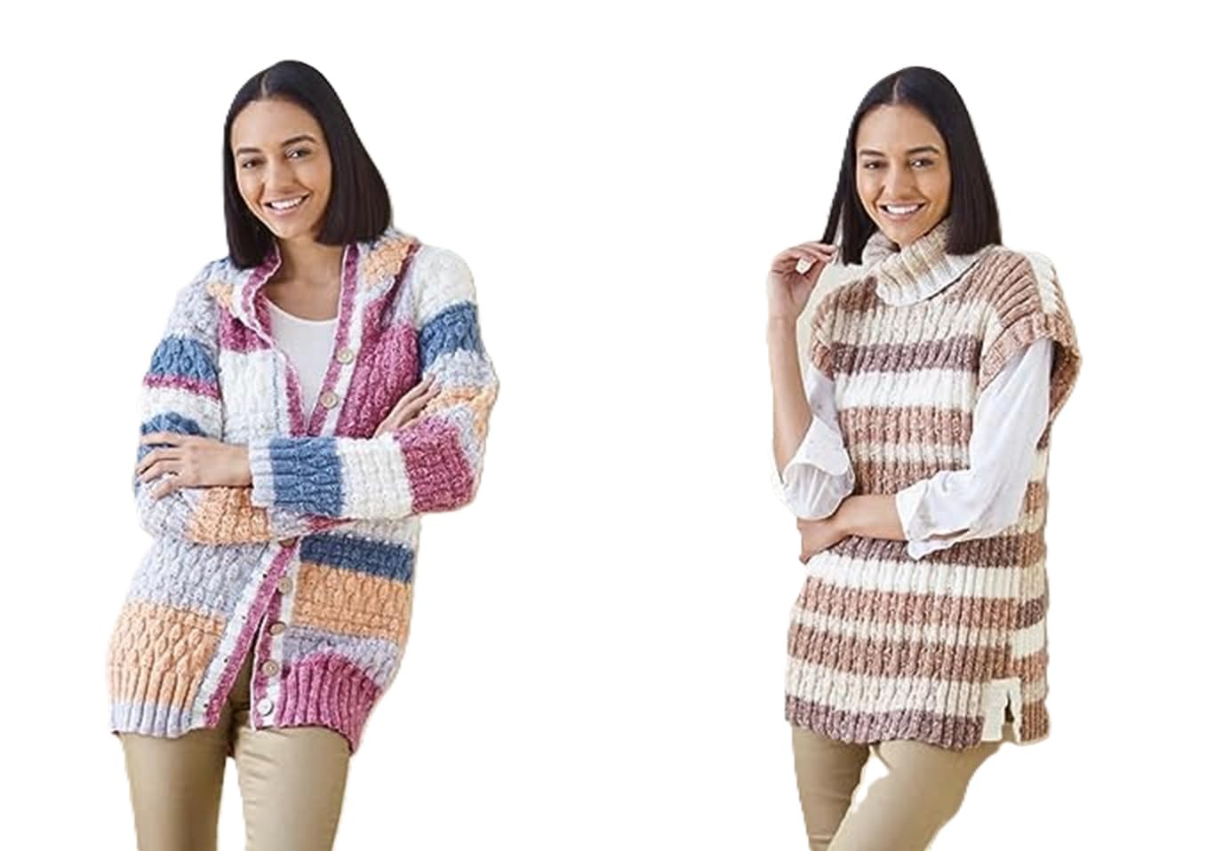 King Cole Dk Knitting Pattern - 6009 Ladies Hoodie & Pullover