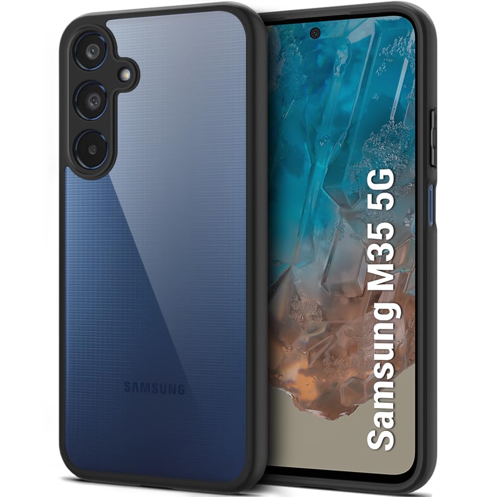 TheGiftKart Ultra-Hybrid Shockproof Back Cover Case for Samsung Galaxy M35 5G | Camera Protection Bump | Hard Back Cover Case for Samsung Galaxy M35 5G (PC & TPU, Crystal Clear Back, Black Sides) (B0D9D18LF8) Amazon Price History, Amazon Price Tracker