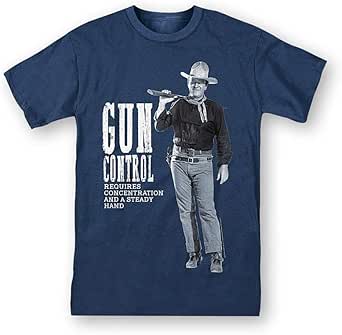 Collections Etc John Wayne Steady Hand Gun Control T-Shirt with Short Sleeves and Crew Neckline