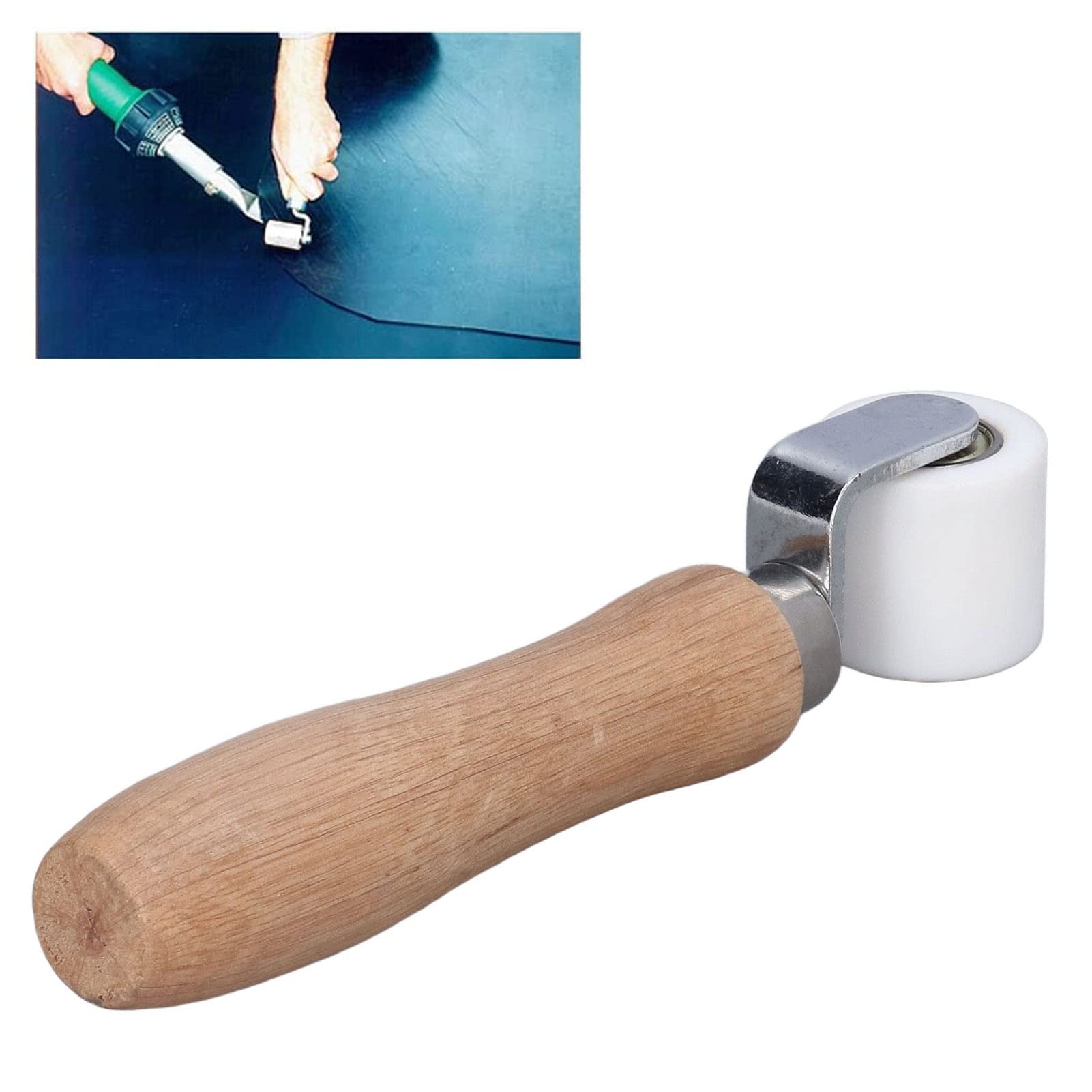 Rodillo de Costura, Rodillo de Silicona de Mano para Altas Temperaturas, Rodillo para Empapelar, Rodamiento de 2 Vías Rodillo de Presión de Mano de 28 Mm / 1,1 Pulg. de Ancho, para Soldadura, Impermea