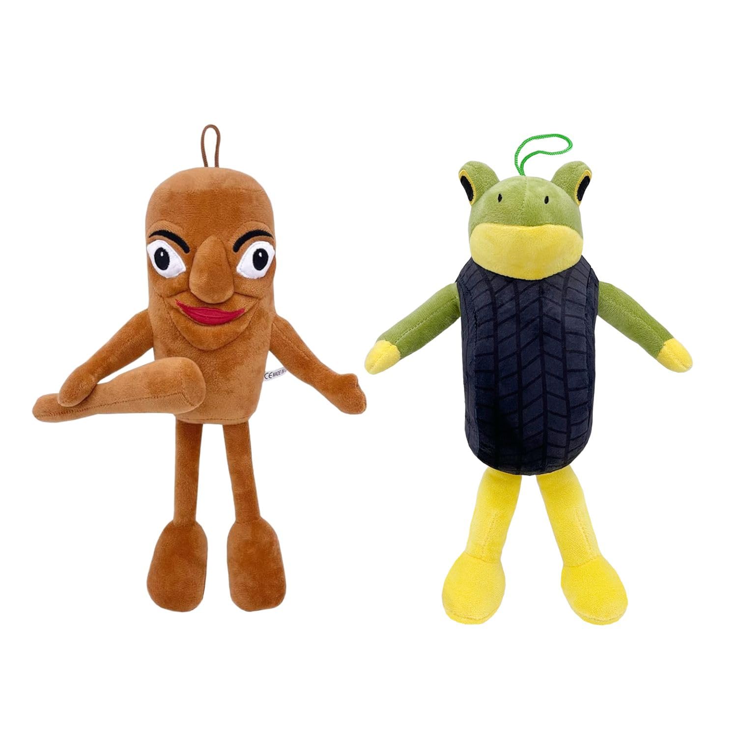 Benolls Tung Tung Tung Sahur Plush,2025 New Tralalero Tralala Plushish,Italian Brainrot Stuffed Figure Pillow Gift for Fans (Brown+Frog)