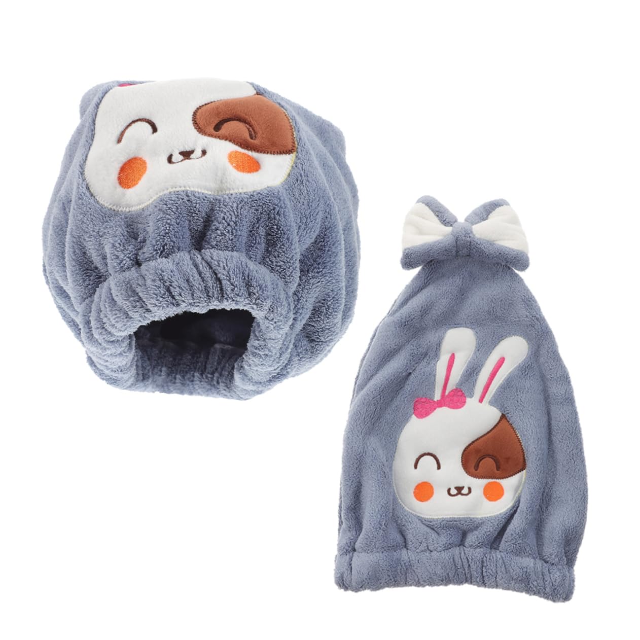 Bonnet de bain en polaire corail absorbante et serviette épaisse x2 enfant