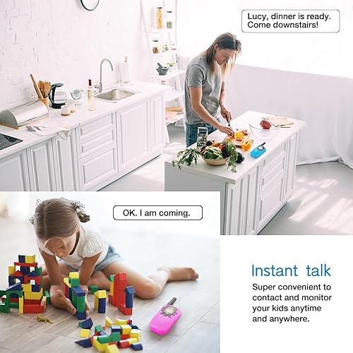 Miniatura 7 de Walkie Talkies para niños, juguetes para niñas de 8 a 10 años, 3 millas de alcance, walkie talkies para acampar, al aire libre, regalos para niñas