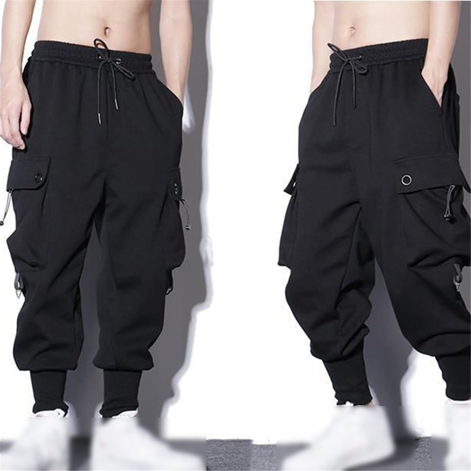 Pantaloni cargo larghi Harem per gli uomini Pantaloni da trekking all'aperto Pantaloni casual alla caviglia Pantaloni della tuta con tasca Streetwear